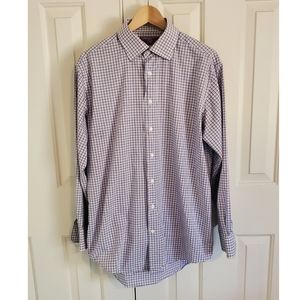 Men's Lorenzo Uomo Plaid Dress Shirt (Trim Fit) | 16 | 32/33 | (LIKE NEW)